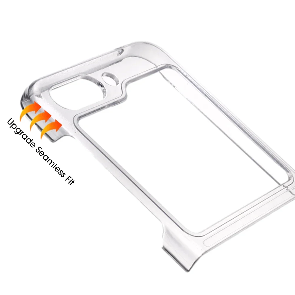 Transparent Hard PC Bumper Back Case Cover - Protective Accessory for Samsung Galaxy Z Flip Series