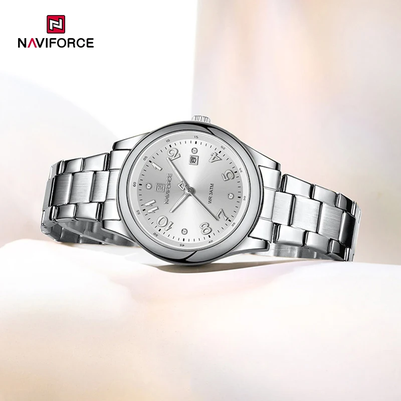 NAVIFORCE Luxury Watches For Woman High Quality Ladies Quartz Watch Waterproof Steel Band Women Wristwatches Give for Girl Gifts 5