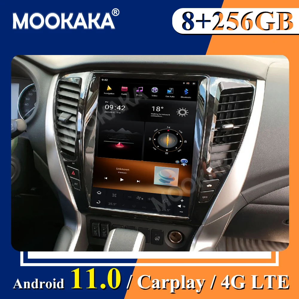 

Android 11 8 + 256G для Mitsubishi Pajero sport 2016-2018 с экраном Qualcomm Tesla, автомобильный мультимедийный плеер, радио, магнитофон, авто
