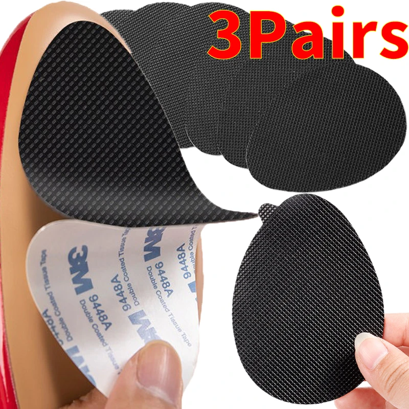 3Pairs Wear resistant Tendon Rubber Anti Slip Shoes Heel Sole Protector