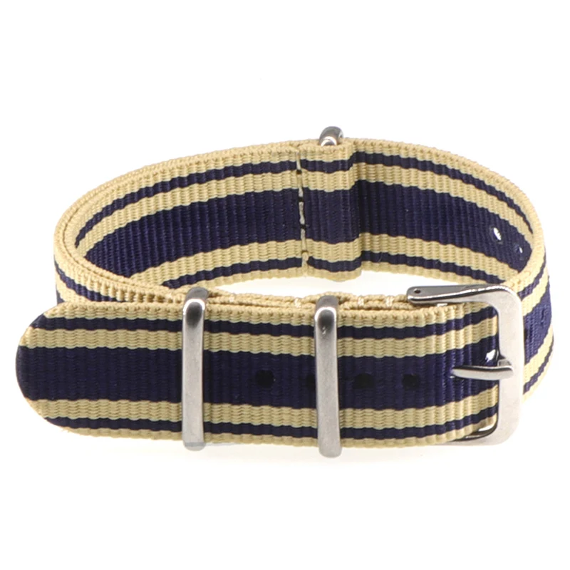 Nylon Army Sports Black Watch Strap with Belt Buckle