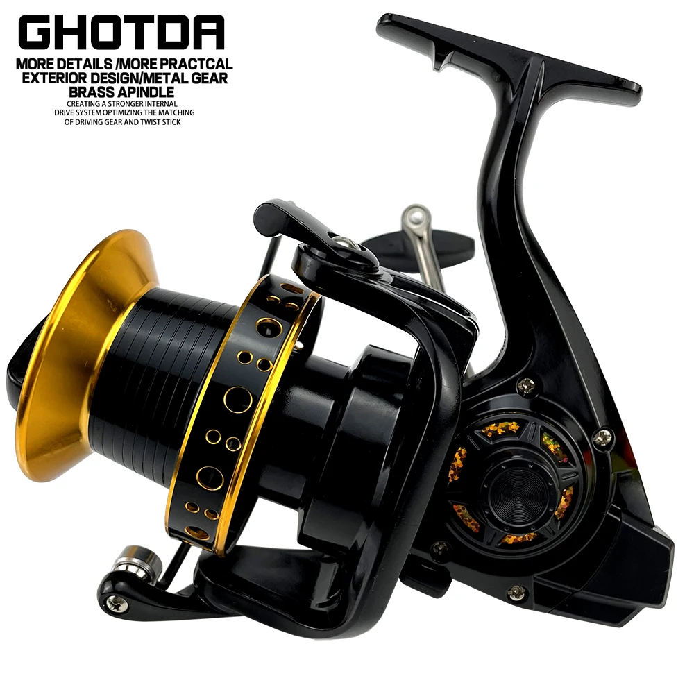 

Seawater Proof Fishing Reel 9000-12000 All Metal Ball Bearings Drag 20 - 30 Kg for Big Fish Carp Spinning Reels Molinete
