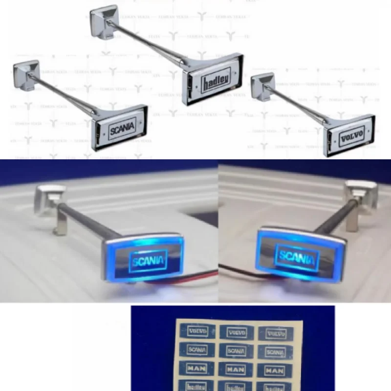 Tamiya Hadley Horn Led Logo Light Air Horn Lamp Per Tamiya 1/14 Rc Truck Scania 770S 56371 Volvo Tractor Rc Trailer Lesu Parts