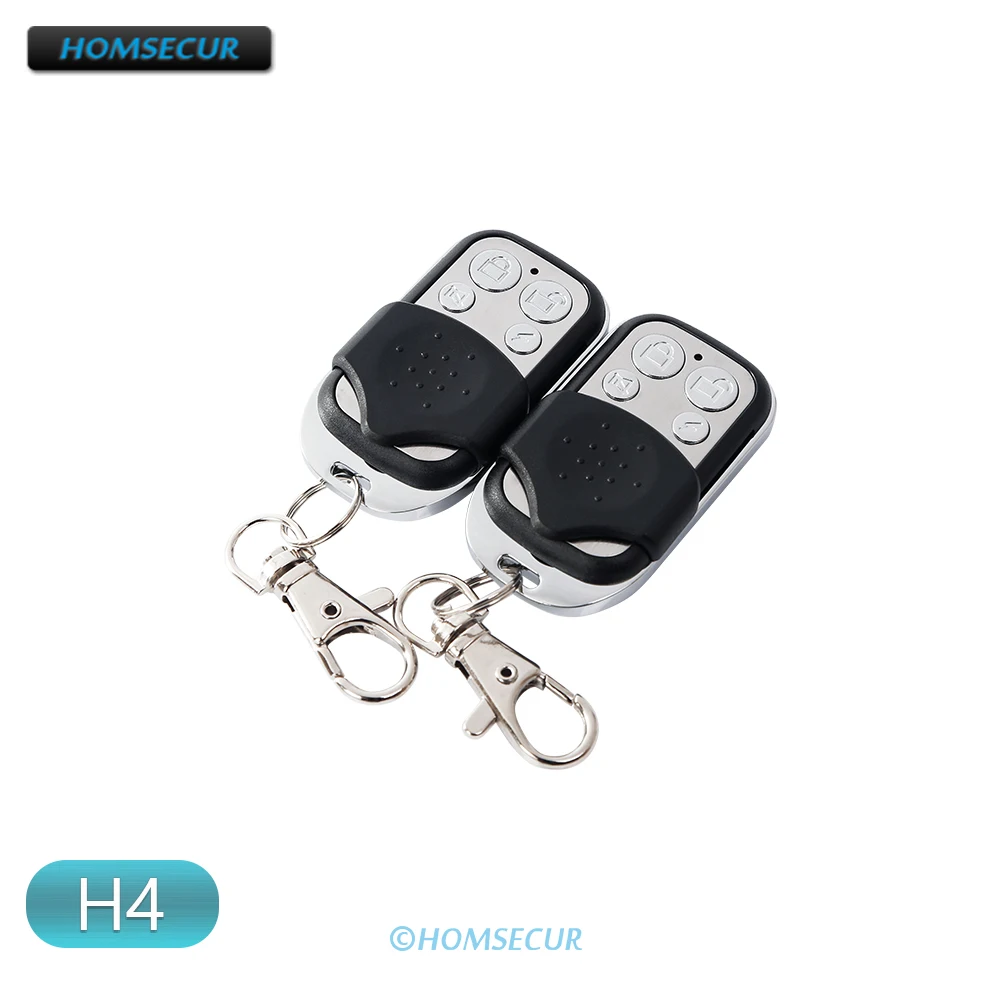 4CH RF Metallic Remote Control Keyfob 2Pcs H4 For HOMSECUR 4G Home Security Alarm System