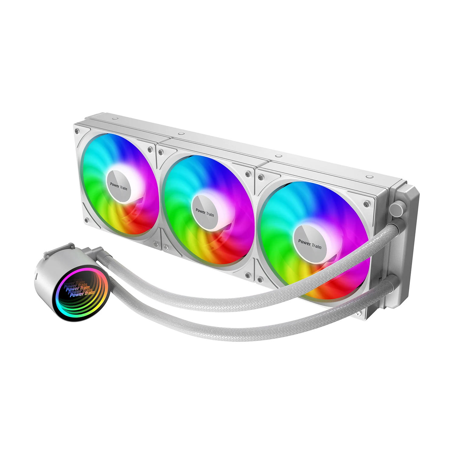 POWER TRAIN Liquid CPU Cooler DL360A, White Black ARGB, All In One Water Cooling Radiator, 5V 3PIN ARGB Fan, CPU Liquid Cooler - Image 4