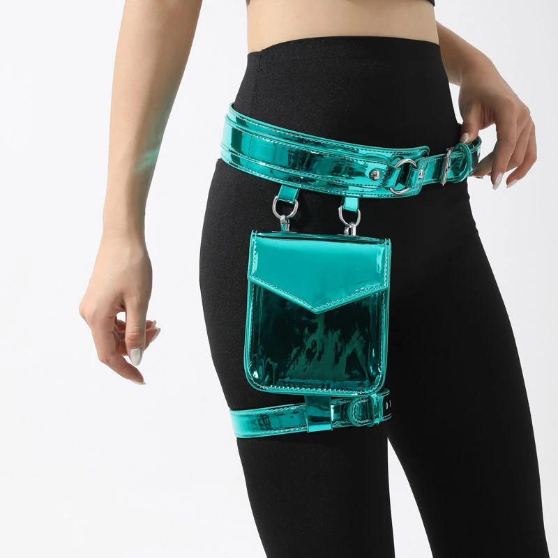 2024 New Leg Bag for Women High Quality PU Waistpack Fashion Motorcycle Waistpack 2