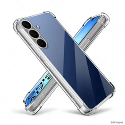 Clear Silicone Shockproof Phone Case - Durable Back Cover with Soft Coque Features - Samsung A17 5G (Transparent)