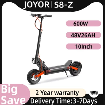 Monopattino Elettrico per Adulti JOYOR S8-Z, Motore 600W, Batteria 48V26AH, E-Scooter da Montagna, Pneumatici da 10 Pollici, Pieghevole