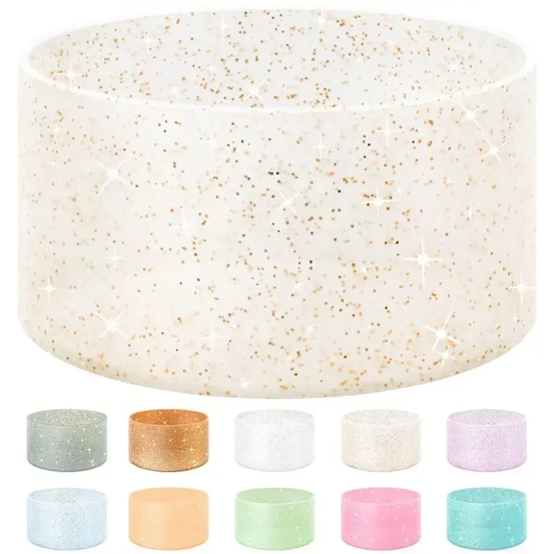 Glitter Silicone Anti-Slip Tumbler Sleeve & Heat Insulation Pad
