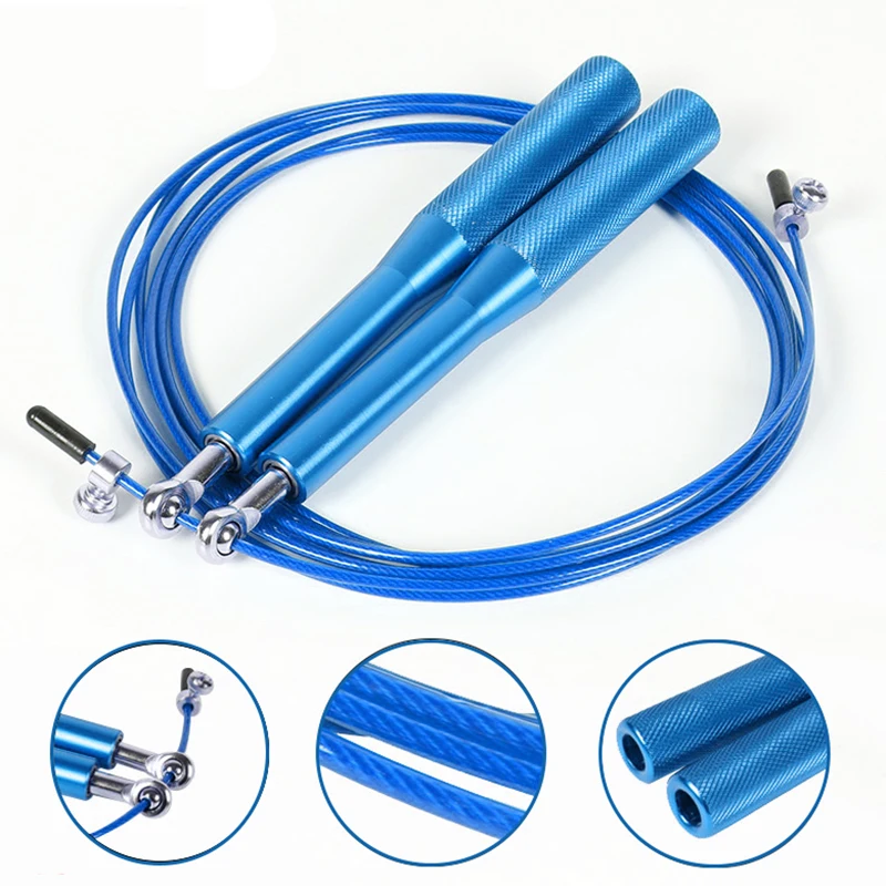 Speed Jump Rope Crossfit Skipping Rope Gym Fitness MMA Training Workout Equipment Steel Wire Bearing Adjustable Men Women Kids