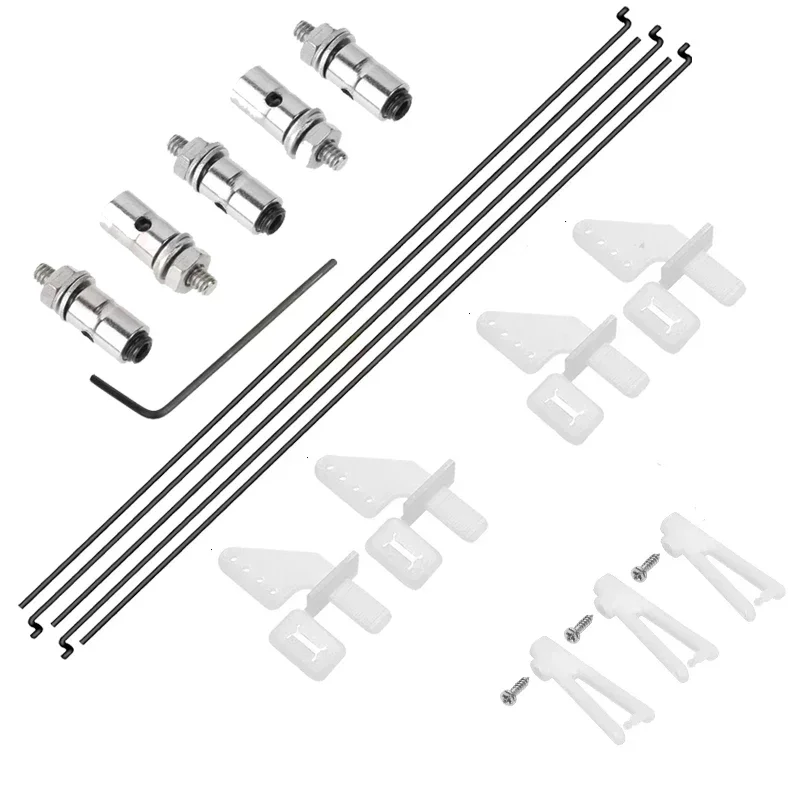 20 Sets 4 Hole Control Horns Clevis Kit KT Rudder Angle for RC Airplane