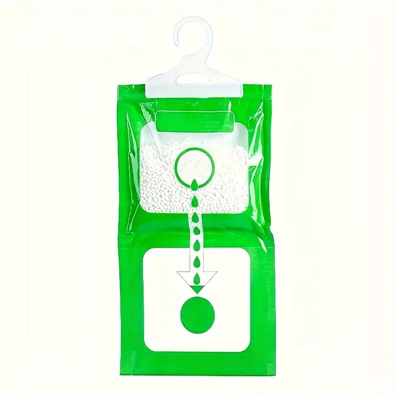 4 hanging wardrobe dehumidification bags, non electric moisture absorbing bags, essential household deodorizer 3
