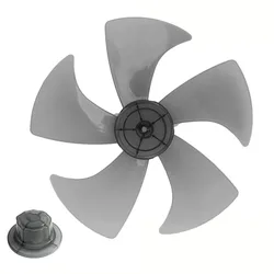 Replacement Fan Blade for 14 Inch Stand Fan  Easy to Disassemble and Clean  Five Leaf Design for Optimal Performance Black/White