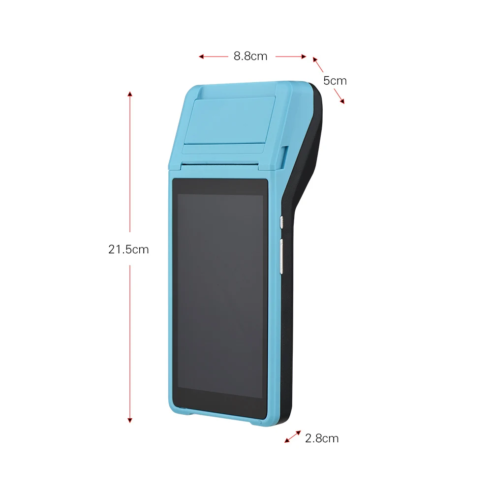 Handheld PDA Printer Smart POS Terminal Wireless Portable Printers Intelligent Payment Terminal Function BT/ WiFi/ USB OTG/ 3G