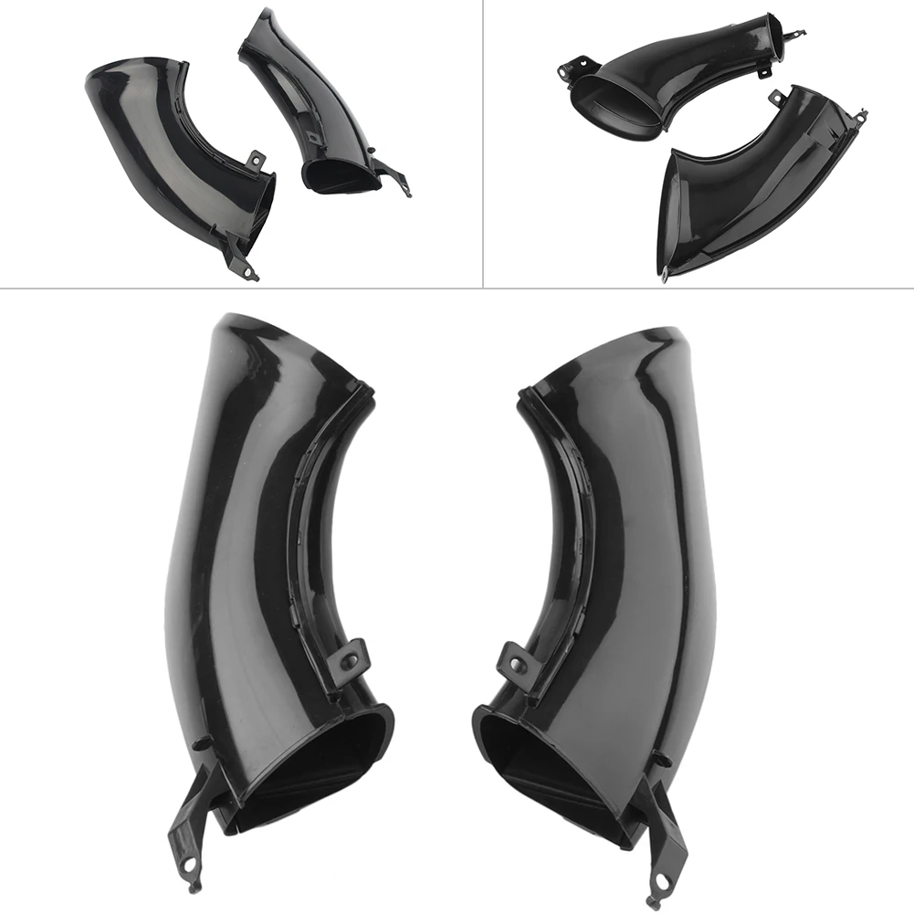 

1Pair Motorcycle Ram Air Intake Tube Duct Cover Fairing Left + Right For Yamaha YZF R1 2007 2008 YZF-R1 Black ABS Plastic