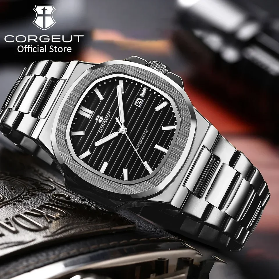 Cadisen Miyota 9015 - Orologio Da Polso Automatico Da Uomo In Vetro