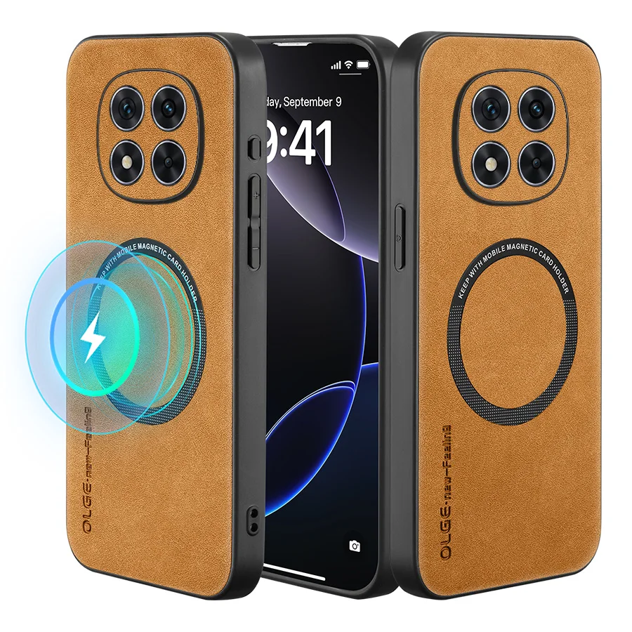 Magnetic Retro Soft PU Leather Phone Case