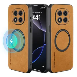 Magnetic Retro Soft PU Leather Phone Case for Redmi note 15 (Brown)