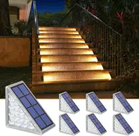 LED Step Lamp Stair Light Outdoor IP67 Waterproof Solar Light With Lens Anti-theft Design Decor Lighting For Garden Deck Path 1