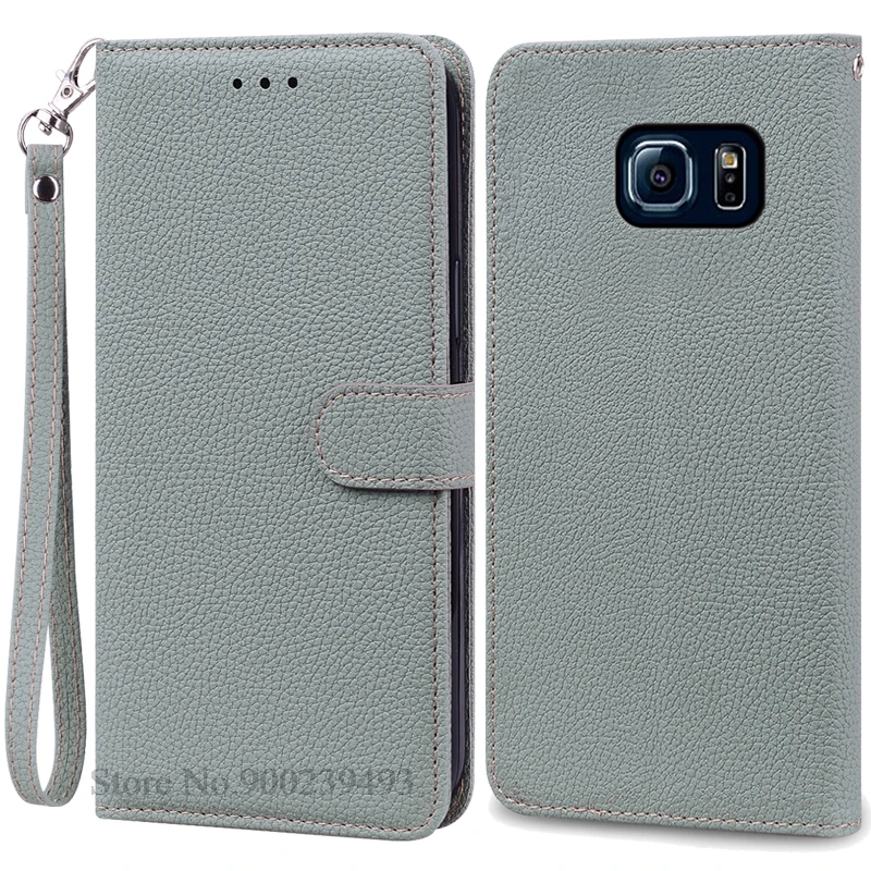 Luxurious Leather Flip Wallet Case for Samsung Galaxy S6 Series - Premium Protection and Style