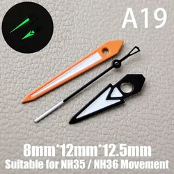 Premium 904L Silver Watch Hands with Green Luminous Accents - Wholesale Watch Accessories (A19)