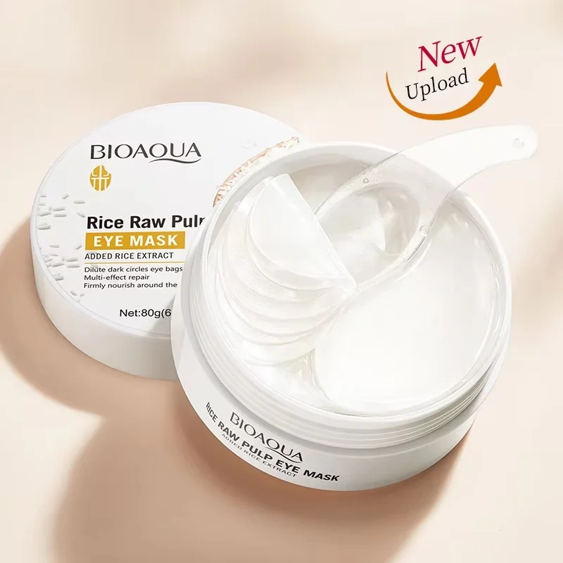 Bioaqua Rice Eye Mask 60 Pieces Reduce Dark Circles Remove Dark Spots Tighten Moisturize
