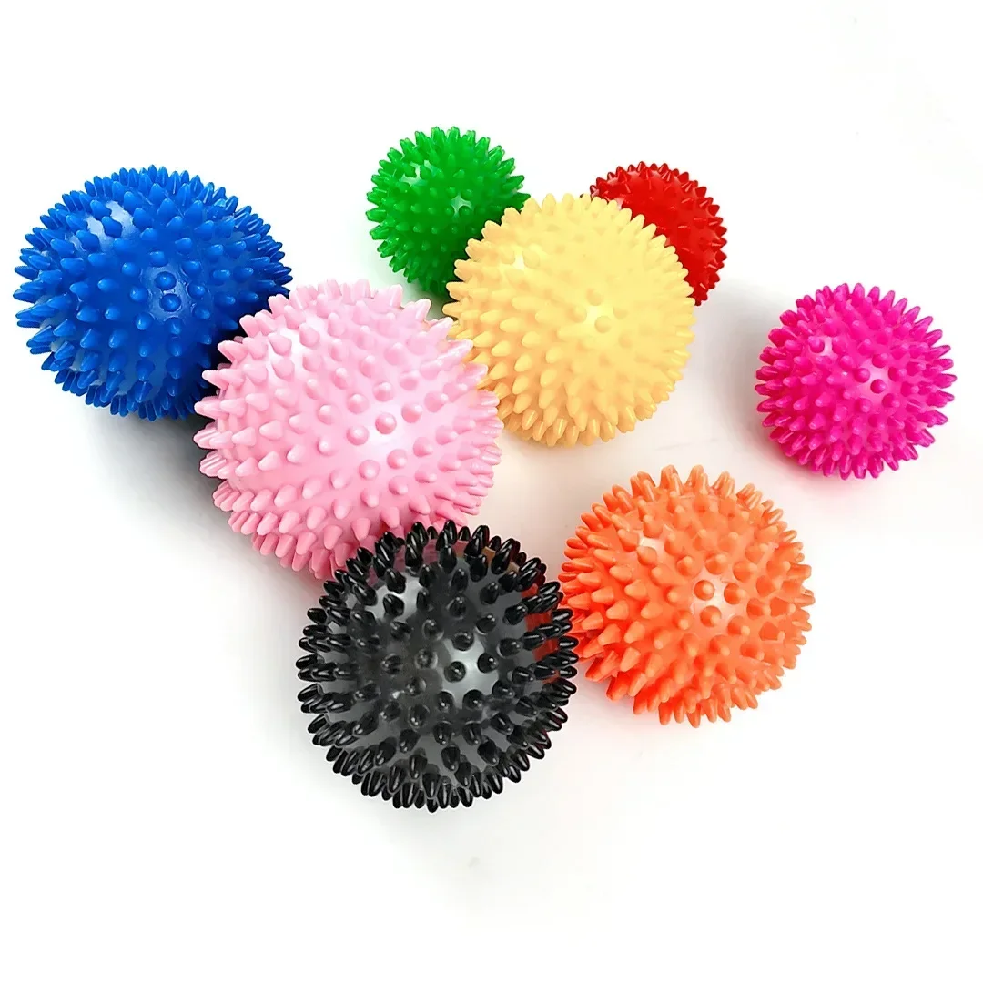 Durable PVC Spiky Massage Ball Trigger Point Sport Fitness Hand Foot Pain Relief Plantar Fasciitis Reliever Hedgehog 7cm Balls