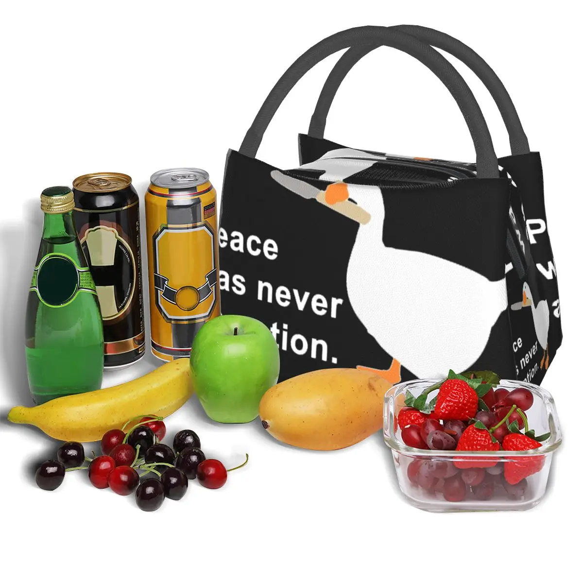 Peace Was Never An Option Portable insulation bag for Cooler Thermal Food Office Pinic Container
