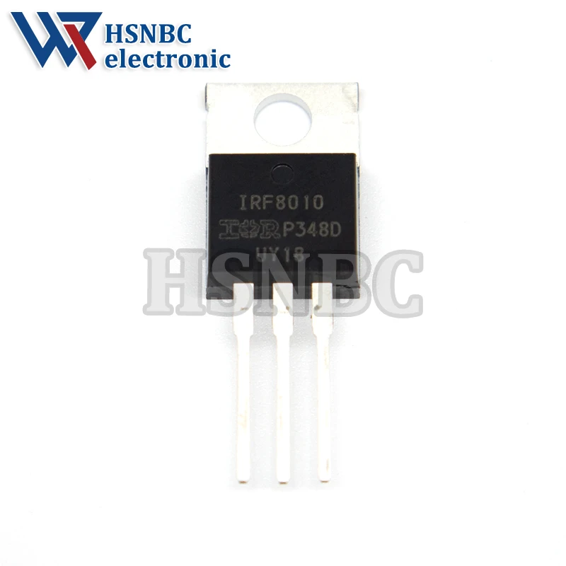 10Pcs/Lot IRF8010PBF IRF8010 TO-220 100V 80A MOSFET N-Channel Power Transistor New Original