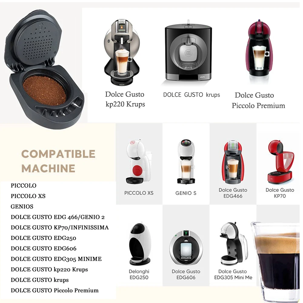 Dolce Gusto Herbruikbare Koffiecapsule RVS - Incl. Accessoires Voor EDG Machines