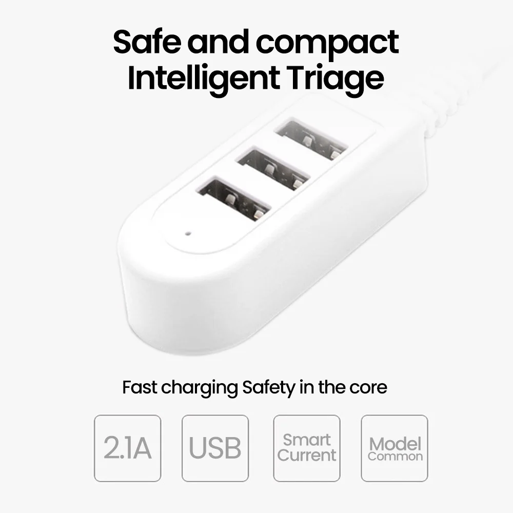 Multi-Port USB Cable Extension Charger Wire 3 in 1 Hub Adapter USB Charger Charging Converter 0.3M/1.2M