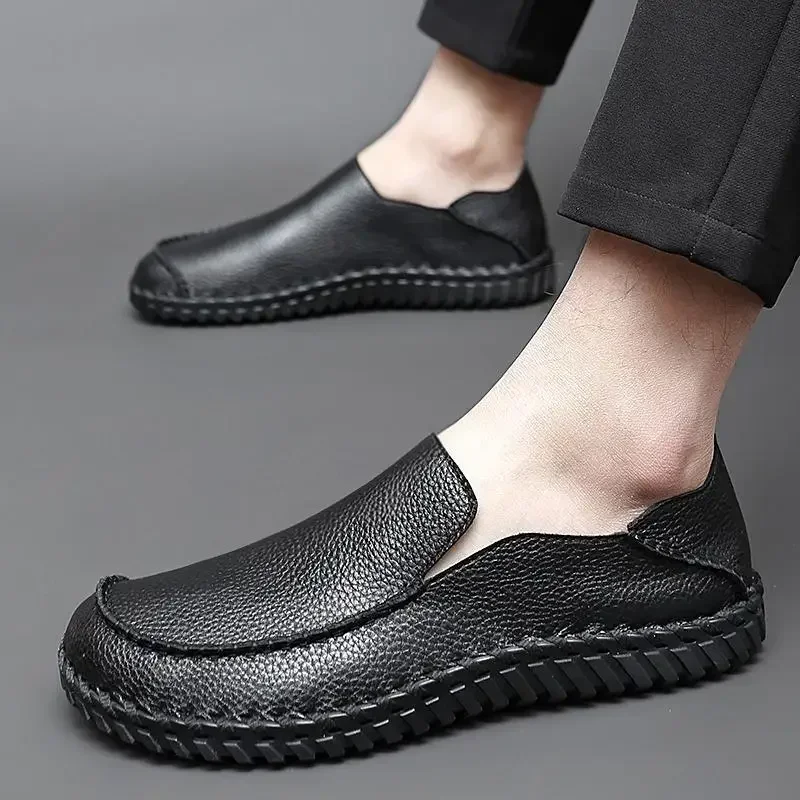 

Men's Shoes Men's Shoes Men's Leather Shoes 2024 Summer Business Soft Leather Soft Bottom Casual Leather