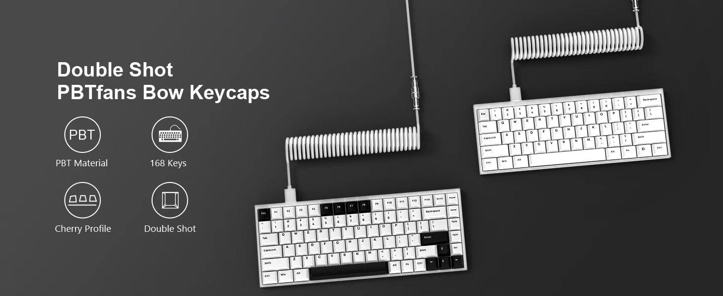 branco, preto, cereja Perfil, Gateron, Switches MX, teclado Gamer mecânica