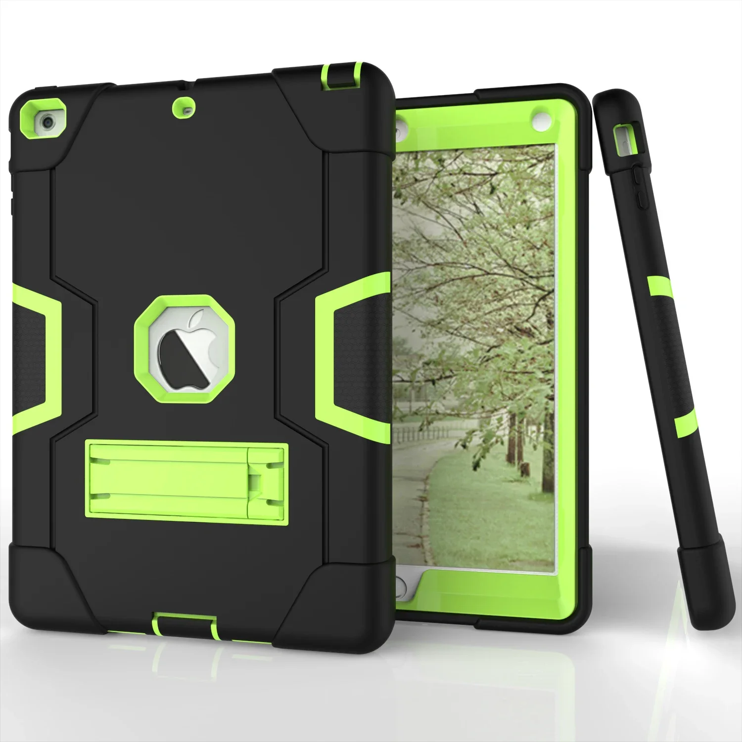 Heavy Duty Silicone Tpu pc Suporte para Ipad Case Armadura Gota Prova de Choque Eva Crianças 10.2 9.7 Air Pro 11 12.9 Mini 3