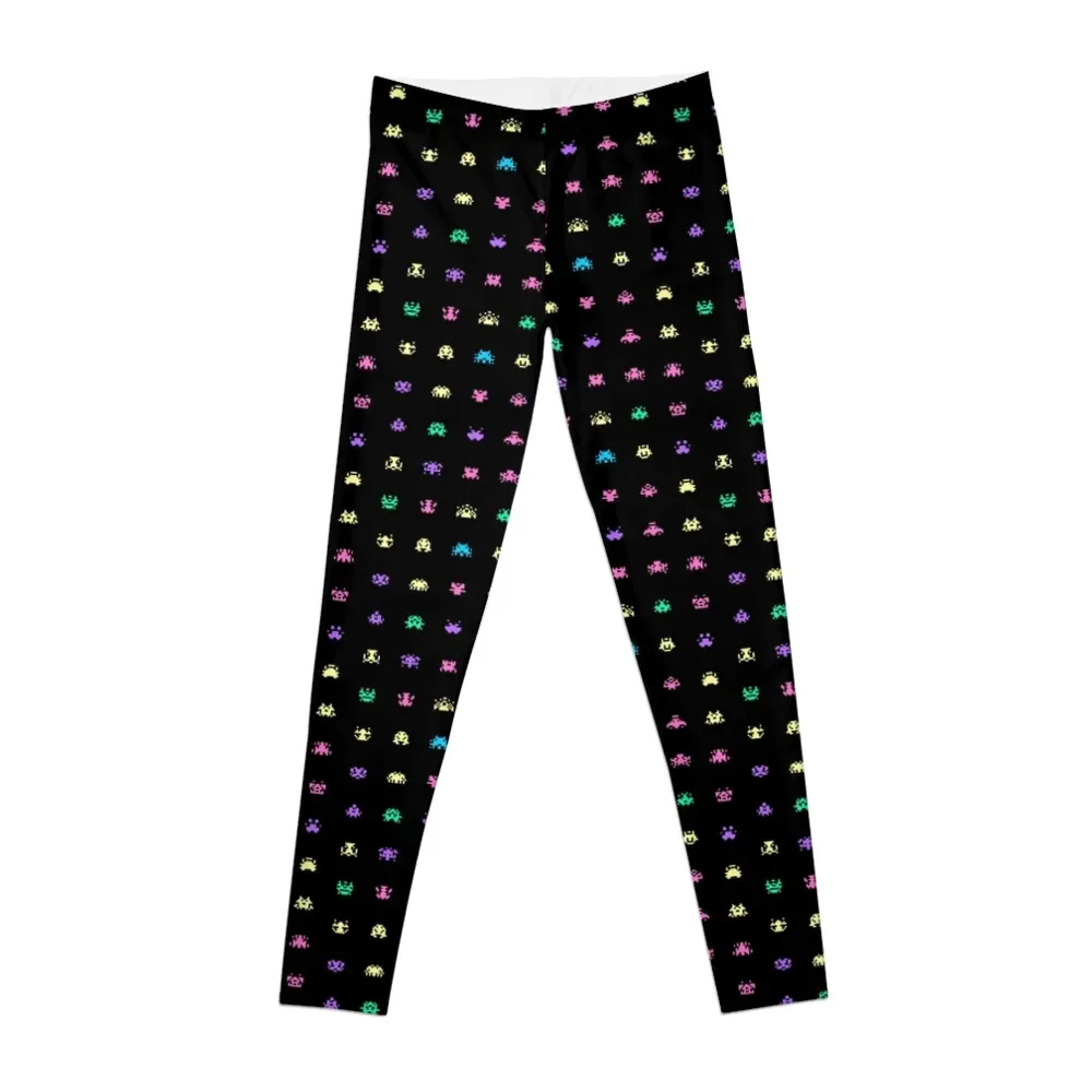 Space Invasers 006 (Hyper Rainbow) Leggings Leggings Da Palestra Da Donna Push Up Sport Donna Palestra Abbigliamento Da Palestra Leggings Da Donna