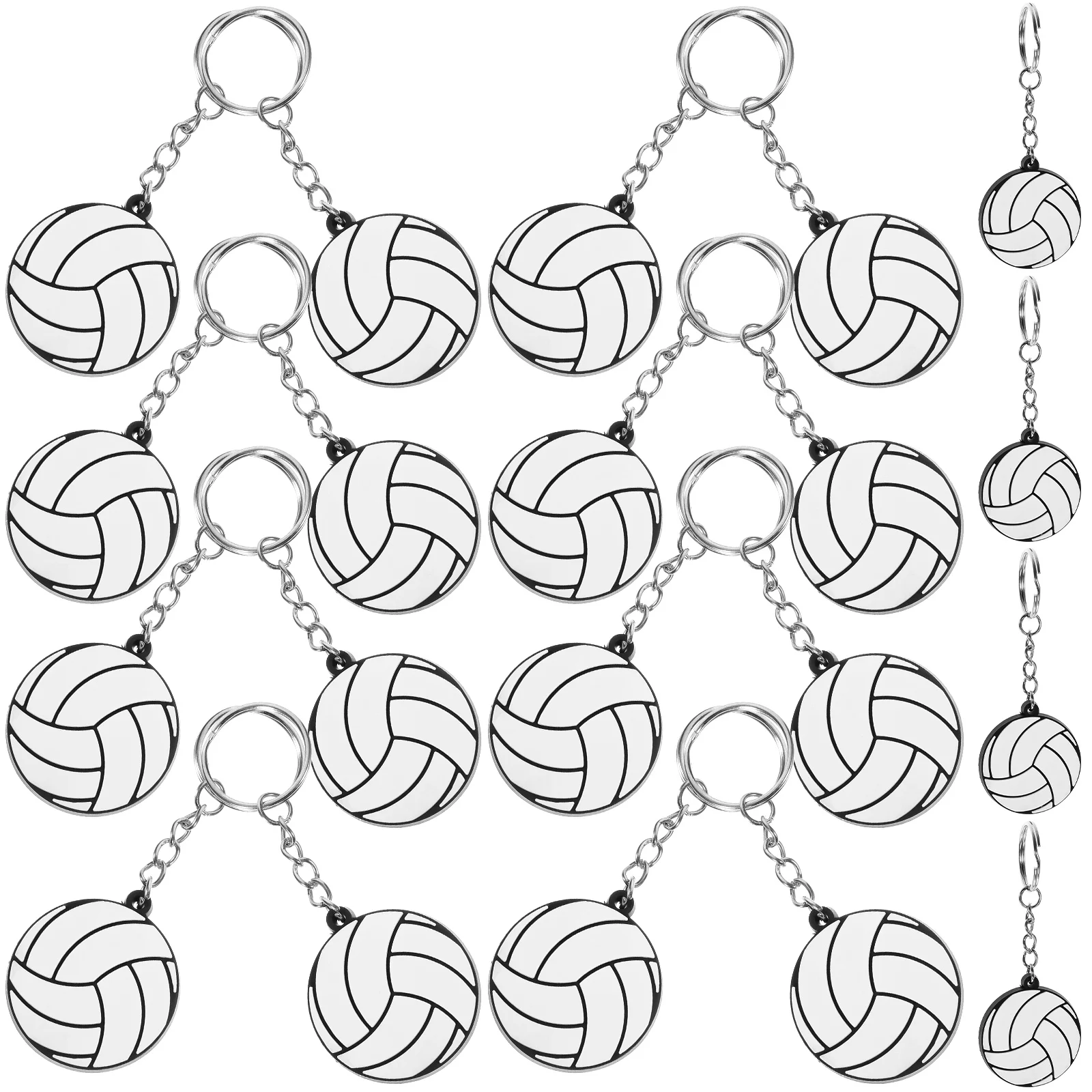Volleyball Keychain Pvc Keys Accessories Party Favors Decorative Keyring Bag Pendant Sports Keychains Souvenirs Gifts 20Pcs handmade doll keychain soccer keychain