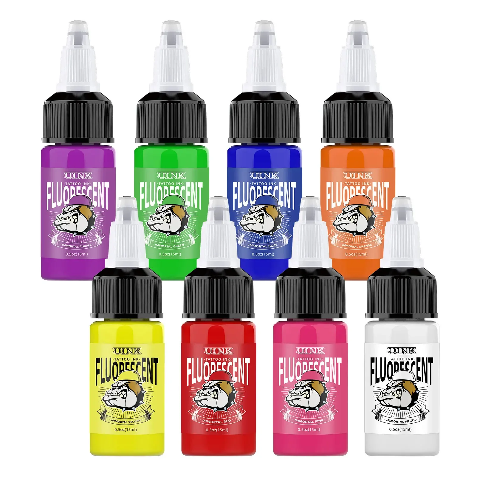 New Tattoo Fluorescent Inks Tattoo Secondary Creative Ink Pigment 15ml Single Bottle Professional Semi-Permanent Makeup Inks