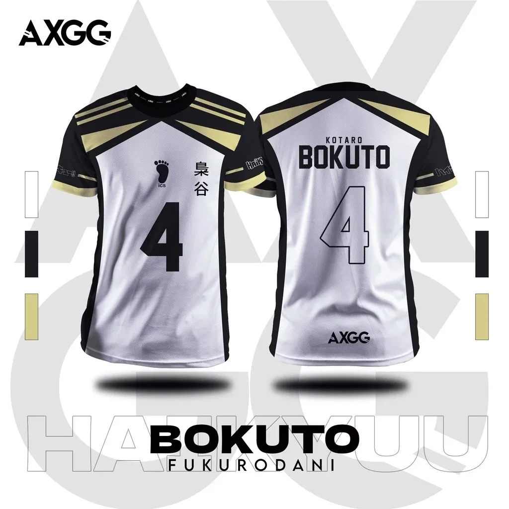 Haikyuu Fukurodani Bokuto Anime t-Shirts 2024 New Summer Children's Casual Jersey Round Neck Sports  Quick Dry Breathable Top 2
