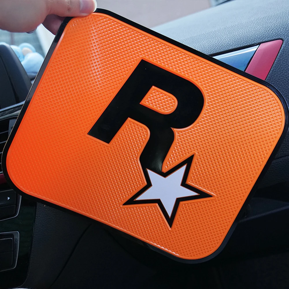 GTA R Star Auto Non-Slip Sticky Gel Pad JDM Car Dashboard Sticky Anti-Slip PVC Mat For Phone Sunglasses Holder car non slip mat car dashboard mat non slip dash mat dash adhesive holder dashboard phone holder dash phone holder