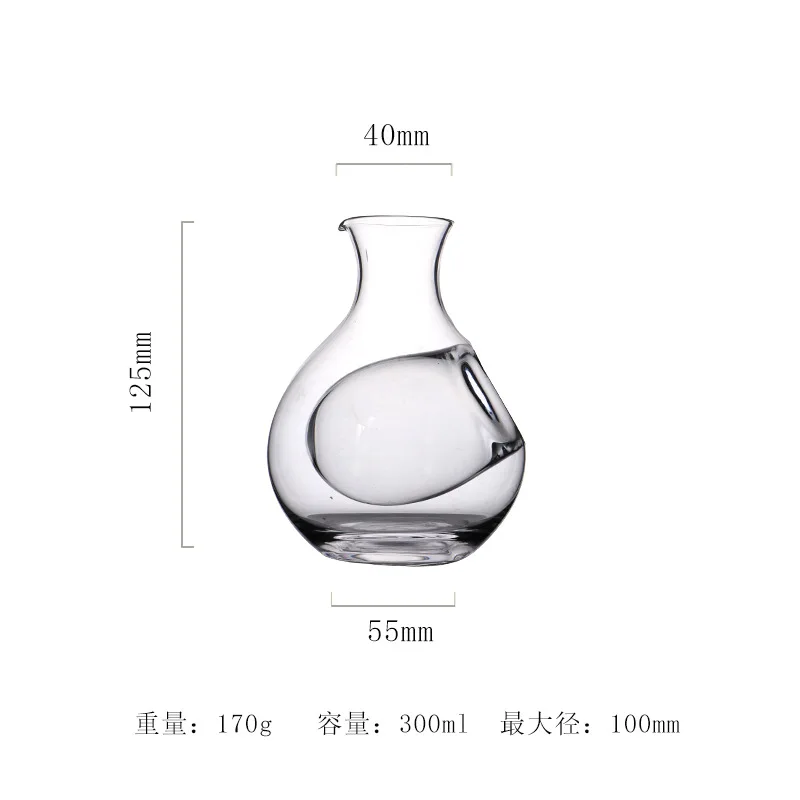 Description Picture 3 of itemJapanese Clear Crystal Ice Jug Lead Free Glass Wine Bottle Bar Whiskey Flask Sake Beer Cooler Wine Dispenser Carafe Decanter