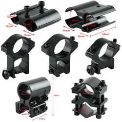 Riflescope Mounts for 11mm Dovetail 20mm Picatinny Rail Long Riflescope Pipe Dia 25.4mm Tactical Laser Flashlight Mount