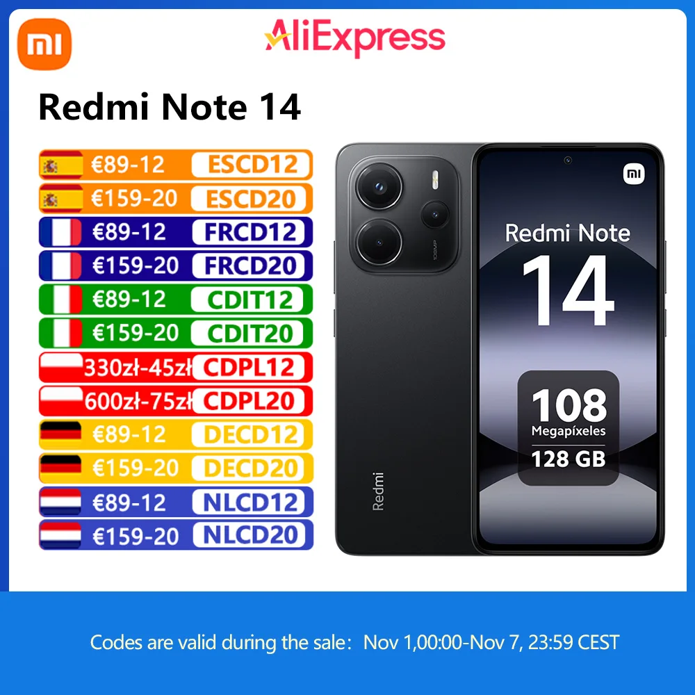 Smartfon Xiaomi Redmi Note 14 4G NFC z EU za $115.29 / ~432zł Smartfon Xiaomi Redmi Note 14 4G NFC z EU za $115.29 / ~432zł