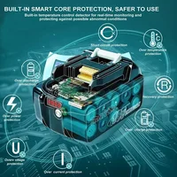 100% Original Makita Rechargeable Battery, Replaceable LED Lithium-ion, 6.0Ah 18V BL1860B BL1860 BL1850 BL1830 BL1815 2