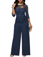 New hot selling solid color short sleeved lace jumpsuit, can be worn on the outside or inside, suitable for various occasions - Image 3