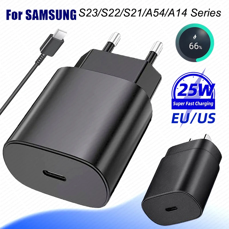 Chargeur USB C Rapide 25W pour Samsung Galaxy A13 5G A33 A53, A34 A54 A14  A52