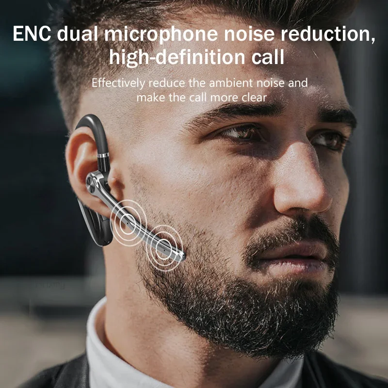 EARDECO Wireless Headphones With Microphon Bluetooth Earphone ENC Noise Cancelling Handsfree Headset Busines Auriculares Driving 2