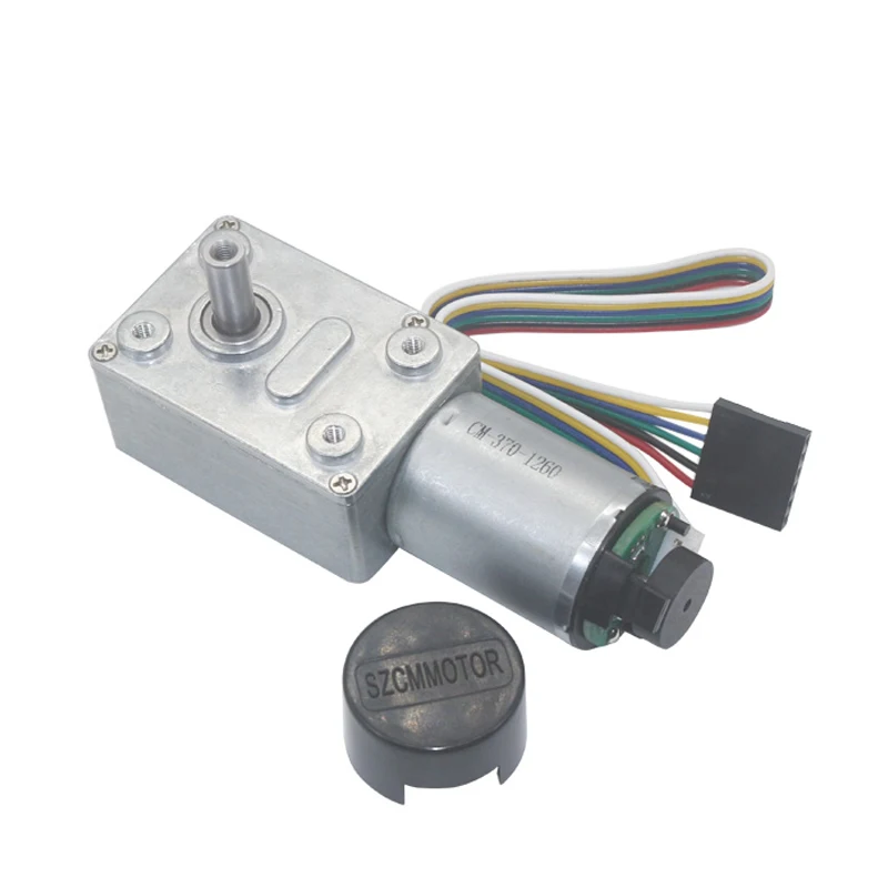 JGY-370 Turbo Worm Gear Motor Encoder Tachometer Motor DC6V 12V 24V High Torque Low Speed Self-locking Motor JGY-370GB dc motor mini gear motor