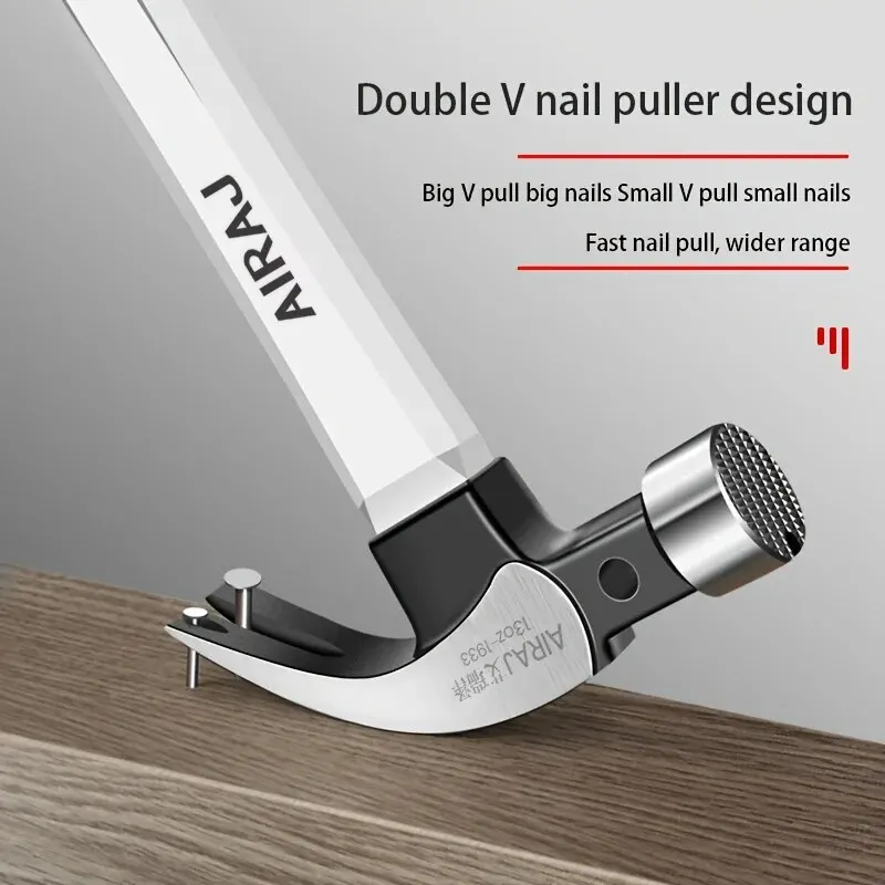 AIRAJ Multifunctional Sheep Horn Hammer Industrial Grade Decoration Household Hammer Wrapped with Glue Non Slip Hardware Tool 2