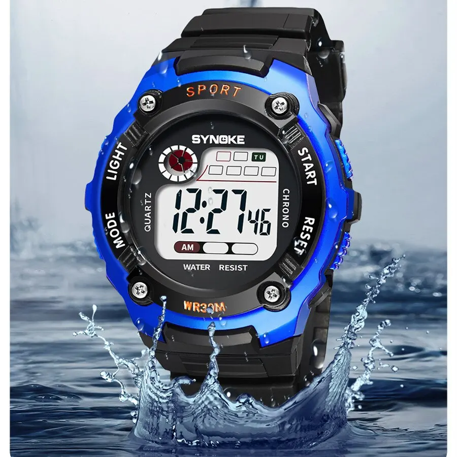 SYNOKE Electronic Watch For Men Sport Watch Multifunction Military Sports Waterproof Luminous LED Digital Student Fashion 2
