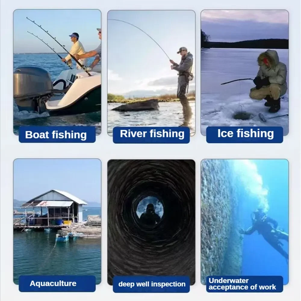 URPIZY Unterwasser Angelkamera - 4,3 Zoll Display, 220° Weitwinkel, 50m Wasserdicht